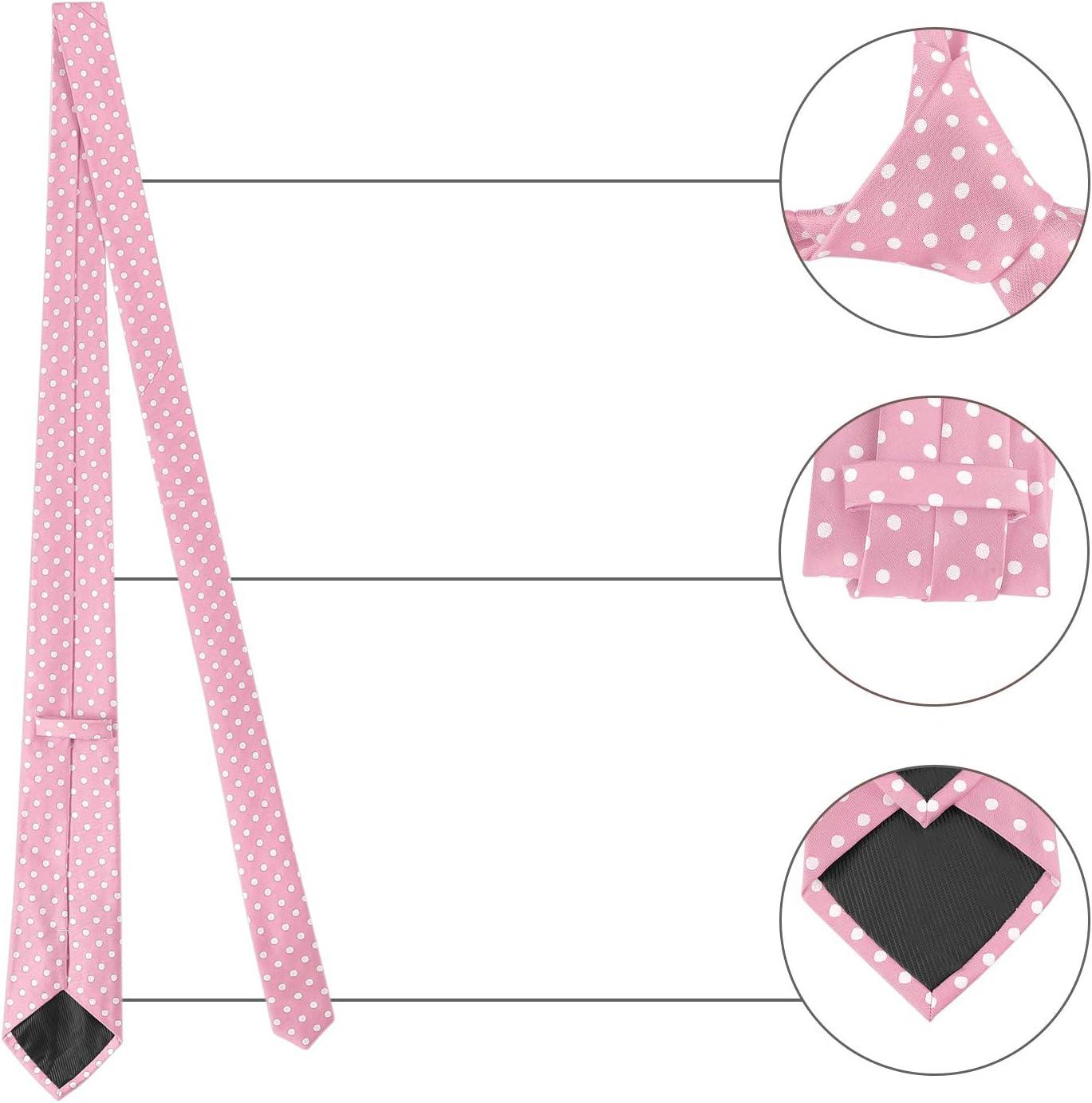 imageAllegra K Mens Self Tied Polka Dots Wide Business Formal Necktie Wedding TiesPink