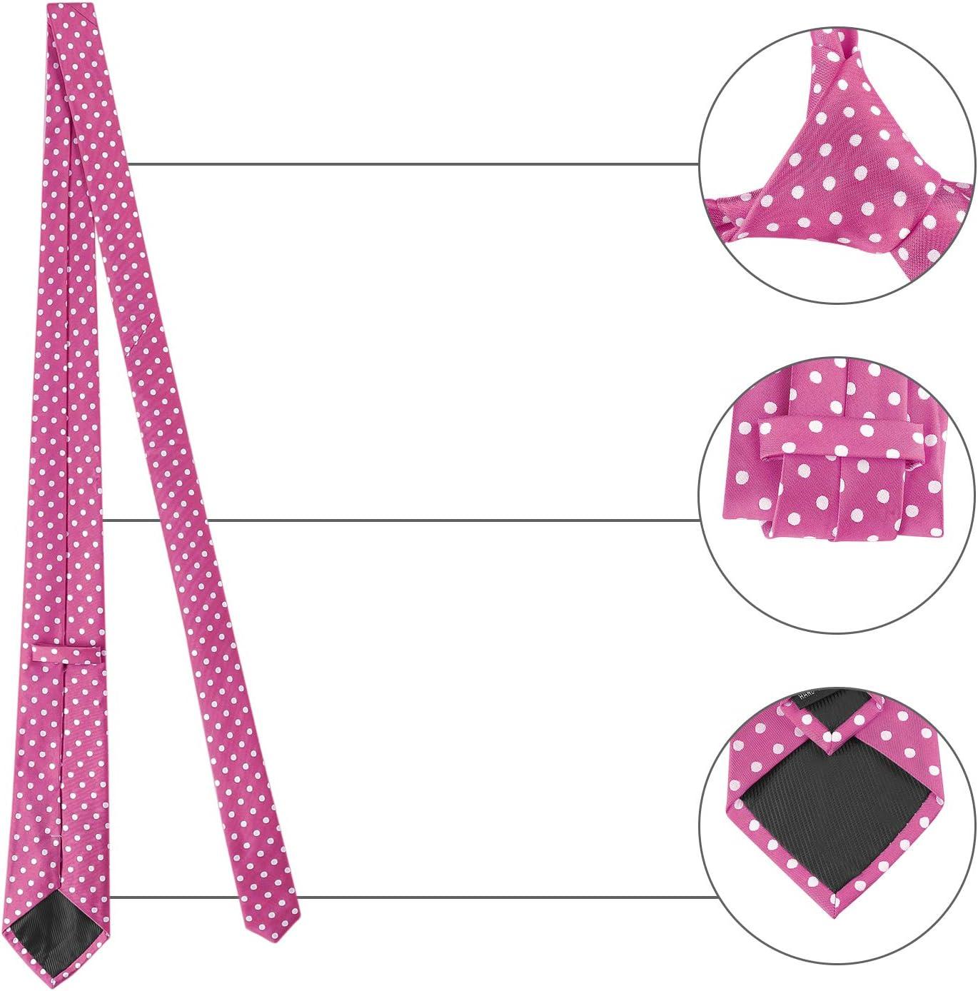imageAllegra K Mens Self Tied Polka Dots Wide Business Formal Necktie Wedding TiesRose Red