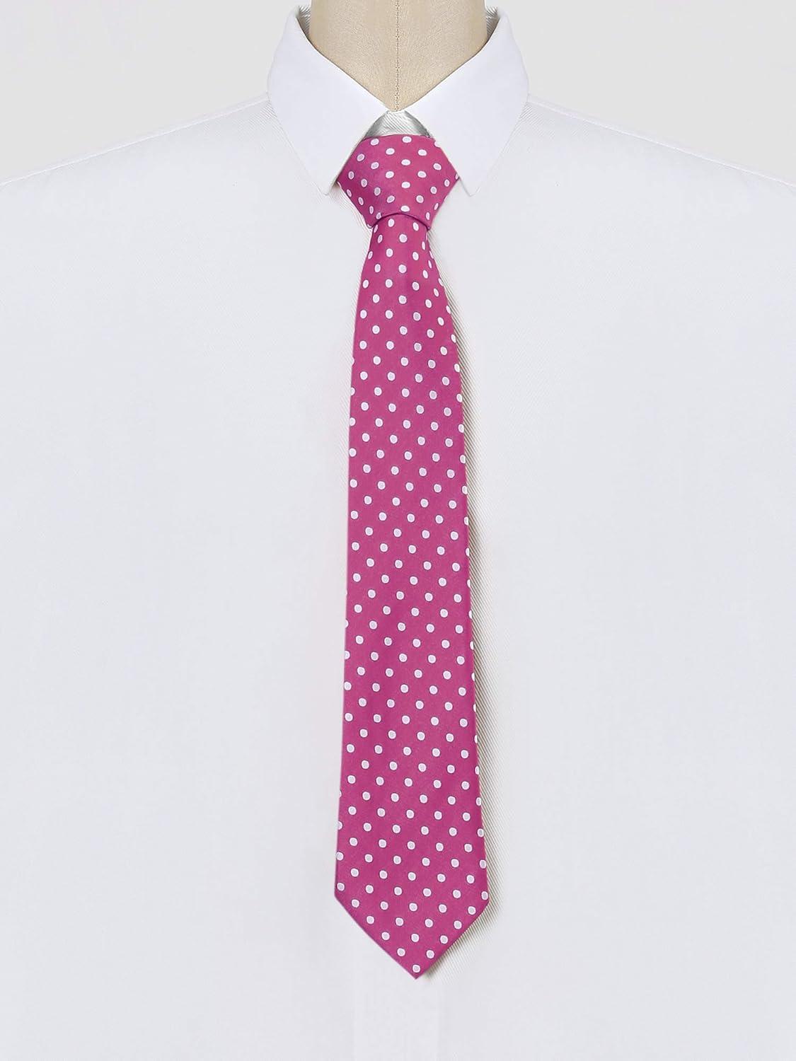 imageAllegra K Mens Self Tied Polka Dots Wide Business Formal Necktie Wedding TiesRose Red
