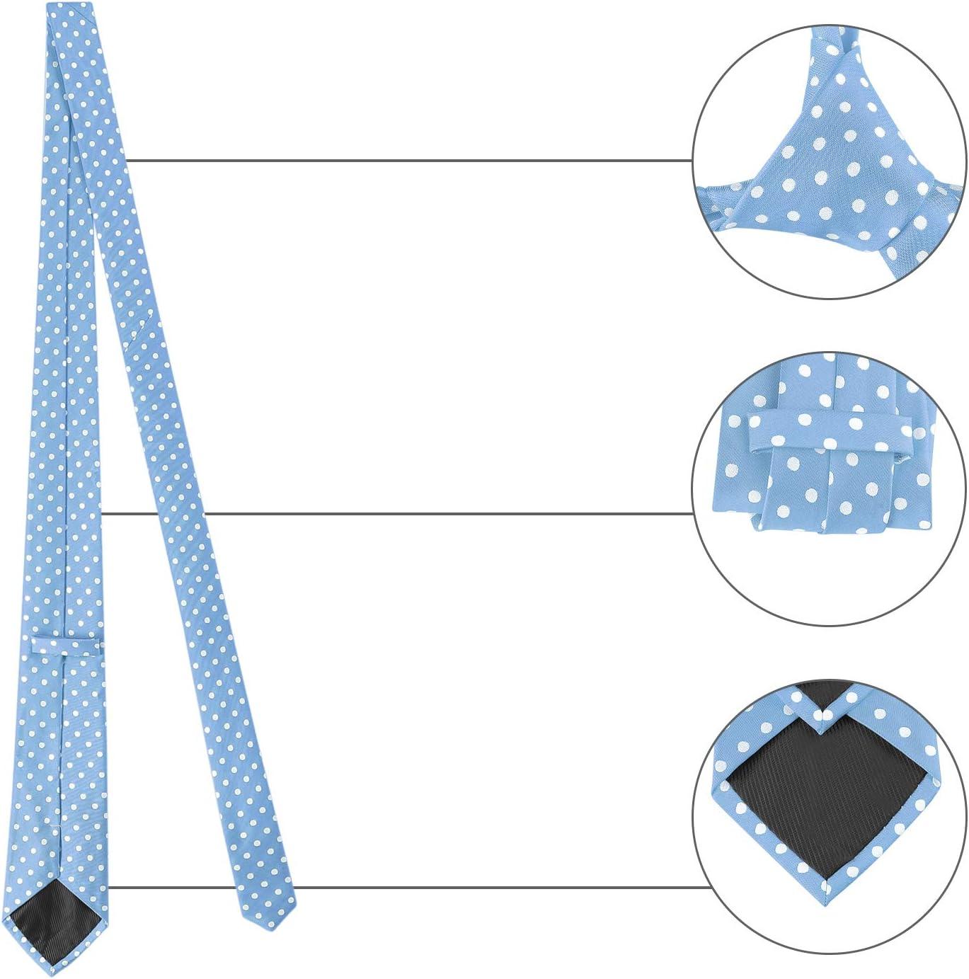 imageAllegra K Mens Self Tied Polka Dots Wide Business Formal Necktie Wedding TiesSky Blue