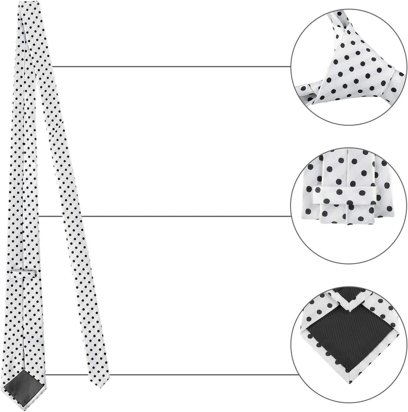 imageAllegra K Mens Self Tied Polka Dots Wide Business Formal Necktie Wedding TiesWhite