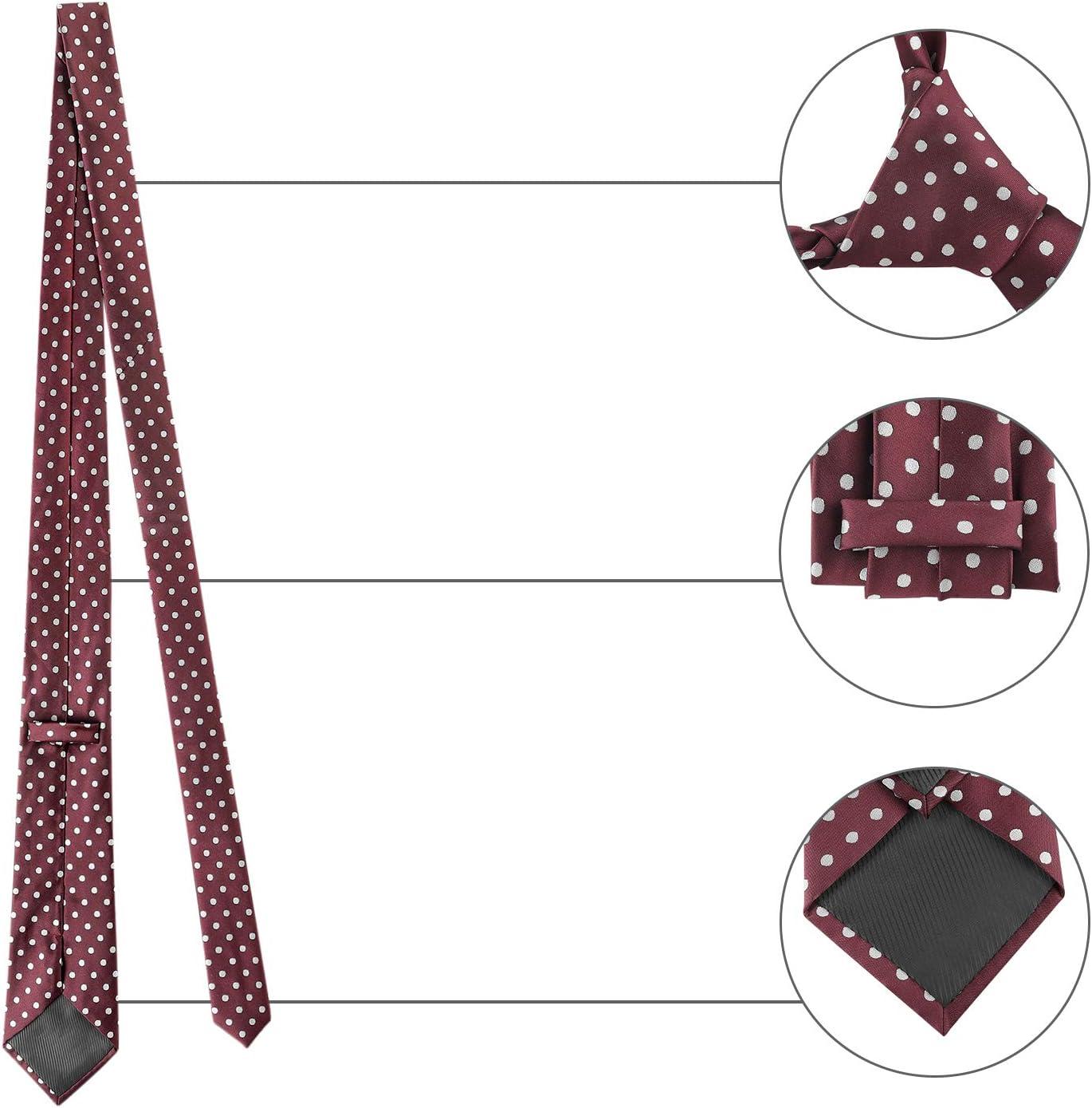 imageAllegra K Mens Self Tied Polka Dots Wide Business Formal Necktie Wedding TiesWine Red