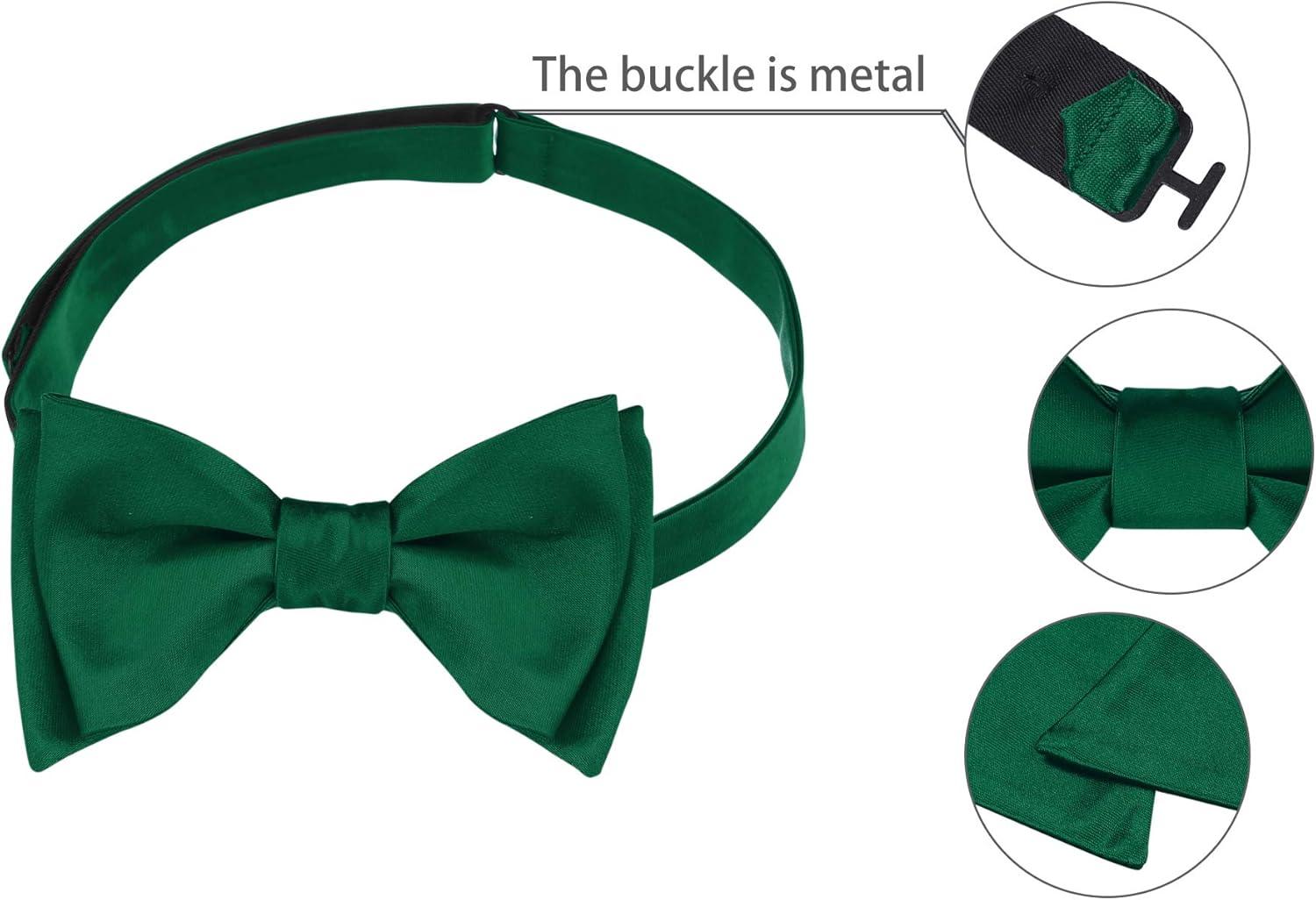 imageAllegra K Mens Solid Color Selftied for Formal Wedding Party Tuxedo Bow TiesDeep Green