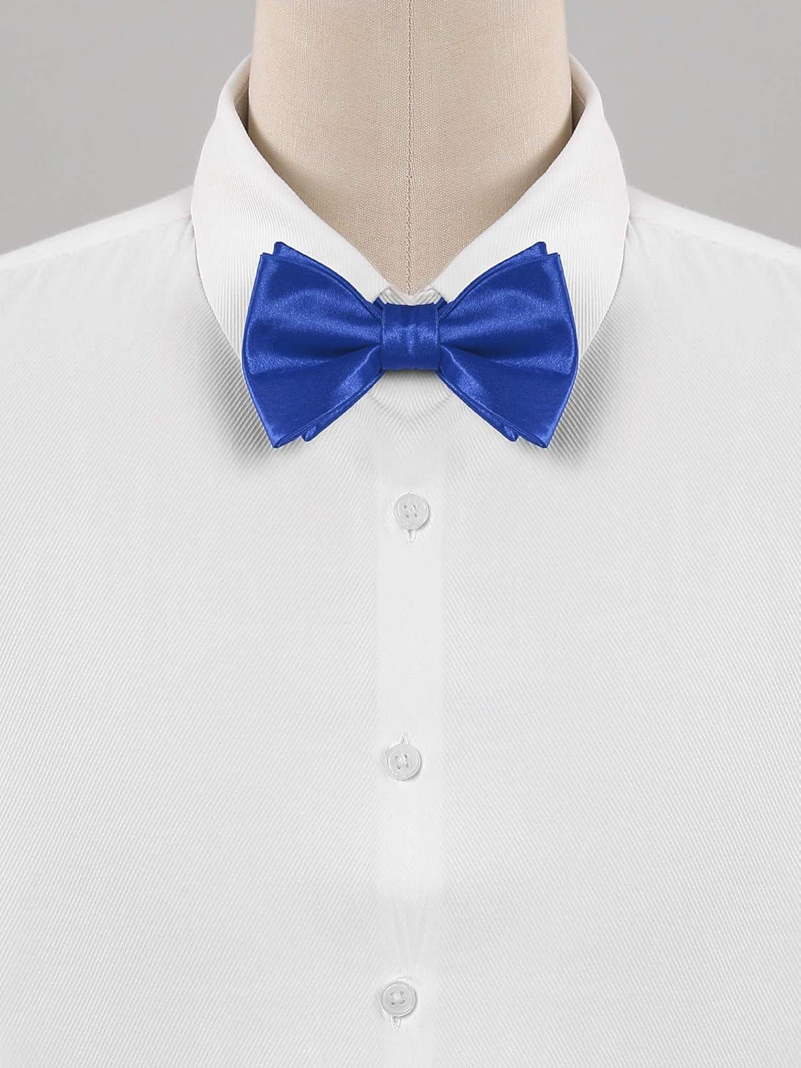 imageAllegra K Mens Solid Color Selftied for Formal Wedding Party Tuxedo Bow TiesRoyal Blue
