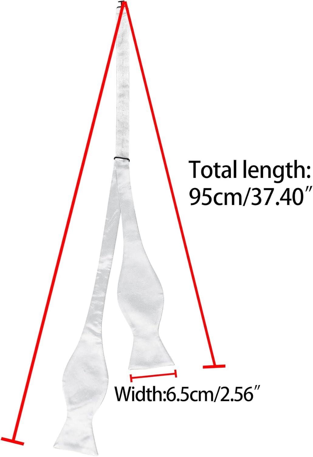 imageAllegra K Mens Solid Color Selftied for Formal Wedding Party Tuxedo Bow TiesWhite