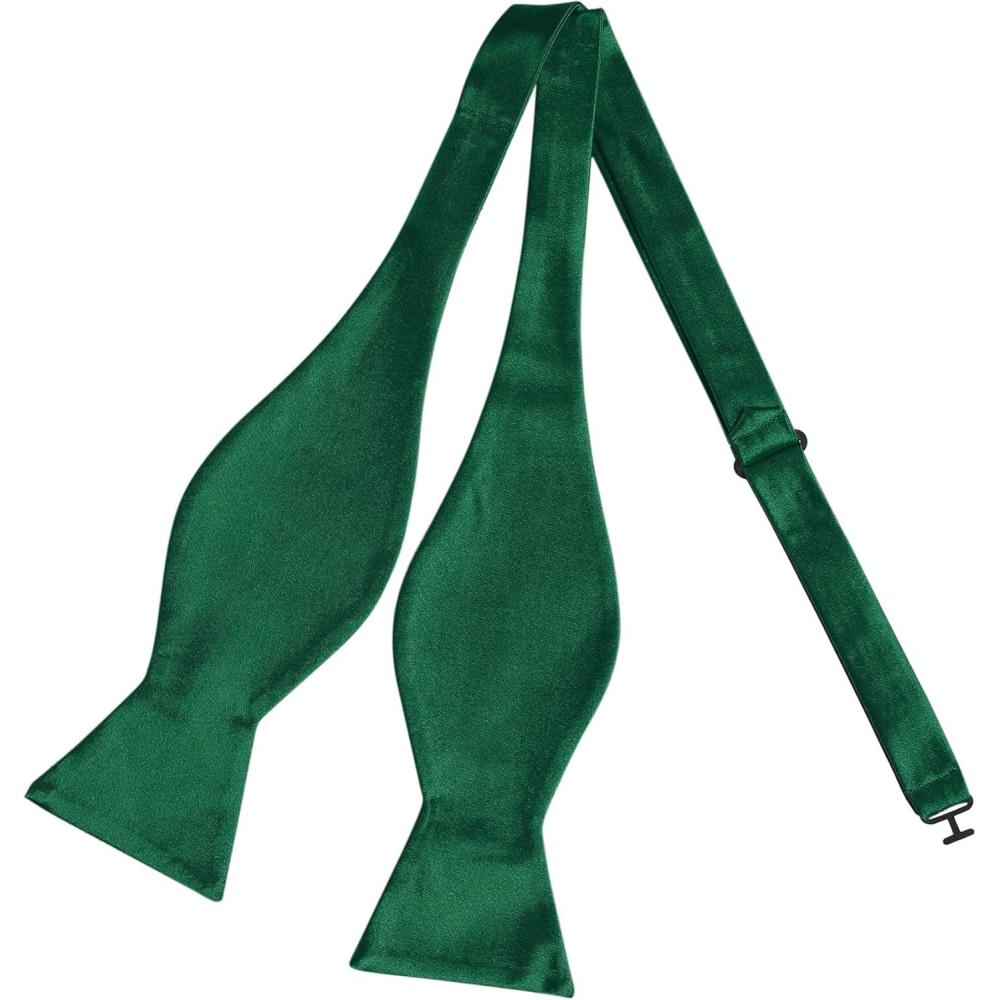 imageAllegra K Mens Solid Color Selftied for Formal Wedding Party Tuxedo Bow TiesDeep Green
