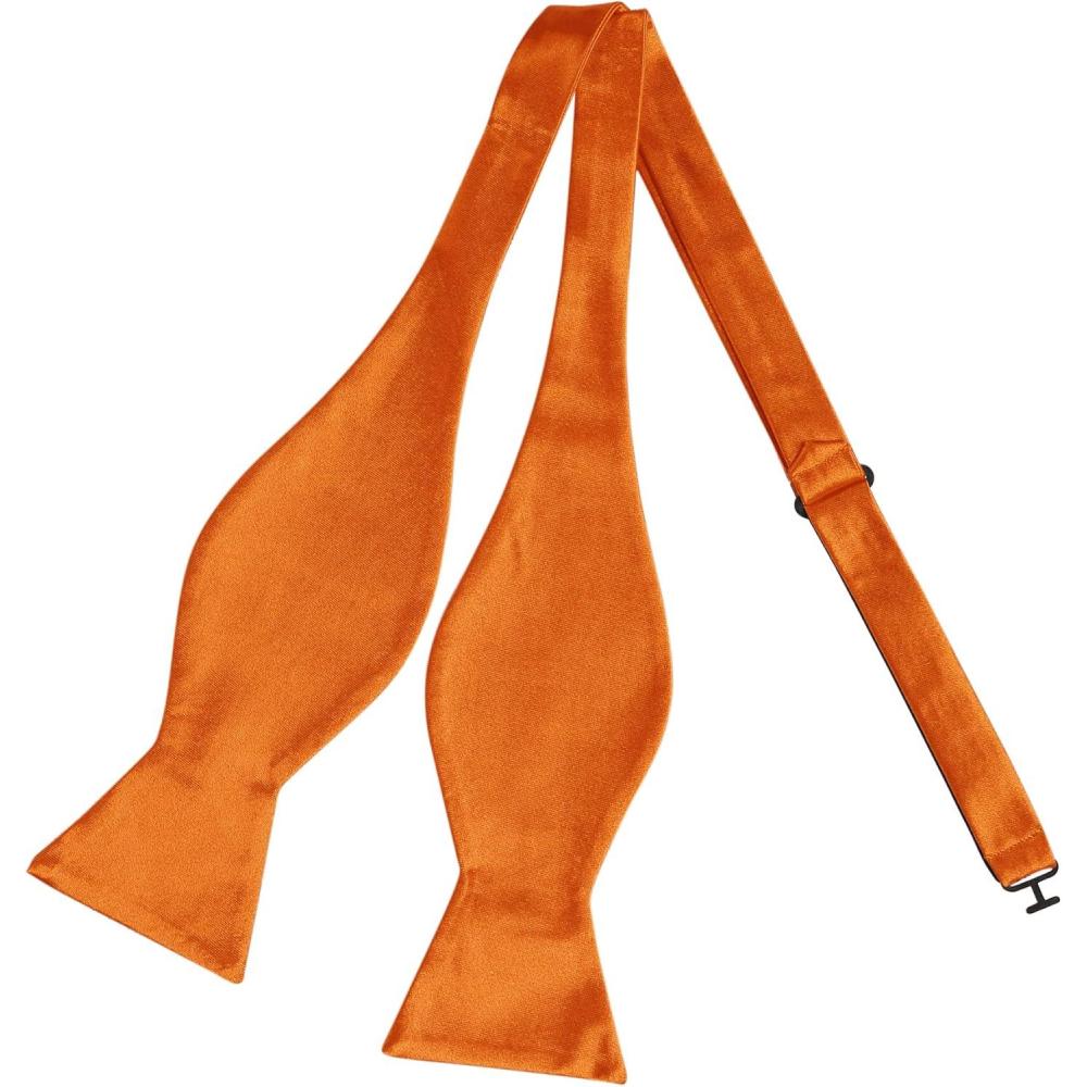 imageAllegra K Mens Solid Color Selftied for Formal Wedding Party Tuxedo Bow TiesOrange