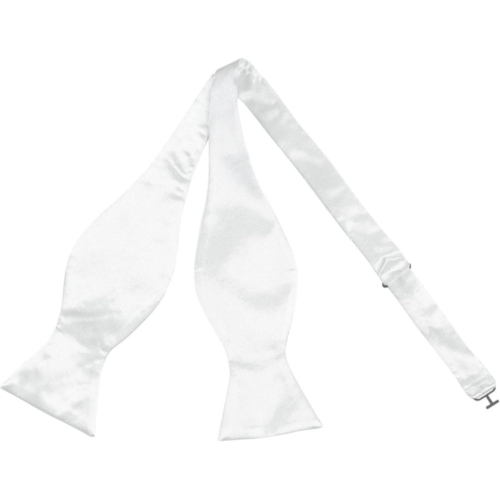 imageAllegra K Mens Solid Color Selftied for Formal Wedding Party Tuxedo Bow TiesWhite