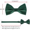 imageAllegra K Mens Solid Color PreTied Bow Tie with Matching Pocket Square Set for Wedding PartyDark Green