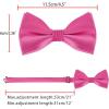 imageAllegra K Mens Solid Color PreTied Bow Tie with Matching Pocket Square Set for Wedding PartyHot Pink