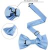 imageAllegra K Mens Solid Color PreTied Bow Tie with Matching Pocket Square Set for Wedding PartySky Blue