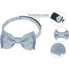 imageAllegra K Mens Solid Color Selftied for Formal Wedding Party Tuxedo Bow TiesSilver