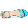 imageAllegra K Womens Glitter Ankle Strap Chunky Heels SandalsBlue