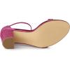 imageAllegra K Womens Glitter Ankle Strap Chunky Heels SandalsHot Pink