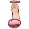 imageAllegra K Womens Glitter Ankle Strap Chunky Heels SandalsHot Pink