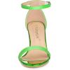 imageAllegra K Womens Glitter Ankle Strap Chunky Heels SandalsLime Green