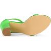 imageAllegra K Womens Glitter Ankle Strap Chunky Heels SandalsLime Green