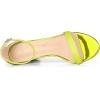 imageAllegra K Womens Glitter Ankle Strap Chunky Heels SandalsLime Yellow