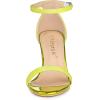 imageAllegra K Womens Glitter Ankle Strap Chunky Heels SandalsLime Yellow