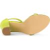imageAllegra K Womens Glitter Ankle Strap Chunky Heels SandalsLime Yellow