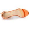 imageAllegra K Womens Glitter Ankle Strap Chunky Heels SandalsOrange