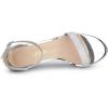 imageAllegra K Womens Glitter Ankle Strap Chunky Heels SandalsSilver