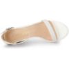 imageAllegra K Womens Glitter Ankle Strap Chunky Heels SandalsWhite