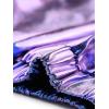 imageAllegra K Womens Metallic Trousers Christmas Shiny Sparkle Elastic Waist Holographic PantsBlue Purple