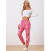 imageAllegra K Womens Metallic Trousers Christmas Shiny Sparkle Elastic Waist Holographic PantsHolographic Pink