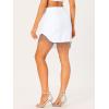 imageAllegra K Womens Rhinestone Fringe Trim Bodycon Skirt High Waisted Asymmetrical Hem Party SkirtsWhite
