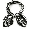 imageuxcell Women Square Scarf Scarves Leopard Printed Striped Polka Dots Pattern Kerchief NeckerchiefBlack White Zebra Pattern