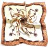 imageuxcell Women Square Scarf Scarves Leopard Printed Striped Polka Dots Pattern Kerchief NeckerchiefBeige Chain