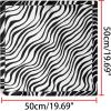 imageuxcell Women Square Scarf Scarves Leopard Printed Striped Polka Dots Pattern Kerchief NeckerchiefBlack White Zebra Pattern
