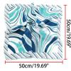 imageuxcell Women Square Scarf Scarves Leopard Printed Striped Polka Dots Pattern Kerchief NeckerchiefBlue White Novelty