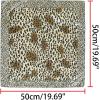 imageuxcell Women Square Scarf Scarves Leopard Printed Striped Polka Dots Pattern Kerchief NeckerchiefGold Leopard