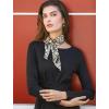 imageuxcell Women Square Scarf Scarves Leopard Printed Striped Polka Dots Pattern Kerchief NeckerchiefGold Leopard