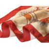 imageuxcell Women Square Scarf Scarves Leopard Printed Striped Polka Dots Pattern Kerchief NeckerchiefRed Beige Paisleys Floral