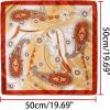 imageuxcell Women Square Scarf Scarves Leopard Printed Striped Polka Dots Pattern Kerchief NeckerchiefRed Beige Paisleys Floral