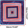 imageuxcell Women Square Scarf Scarves Leopard Printed Striped Polka Dots Pattern Kerchief NeckerchiefRed Blue Geometric