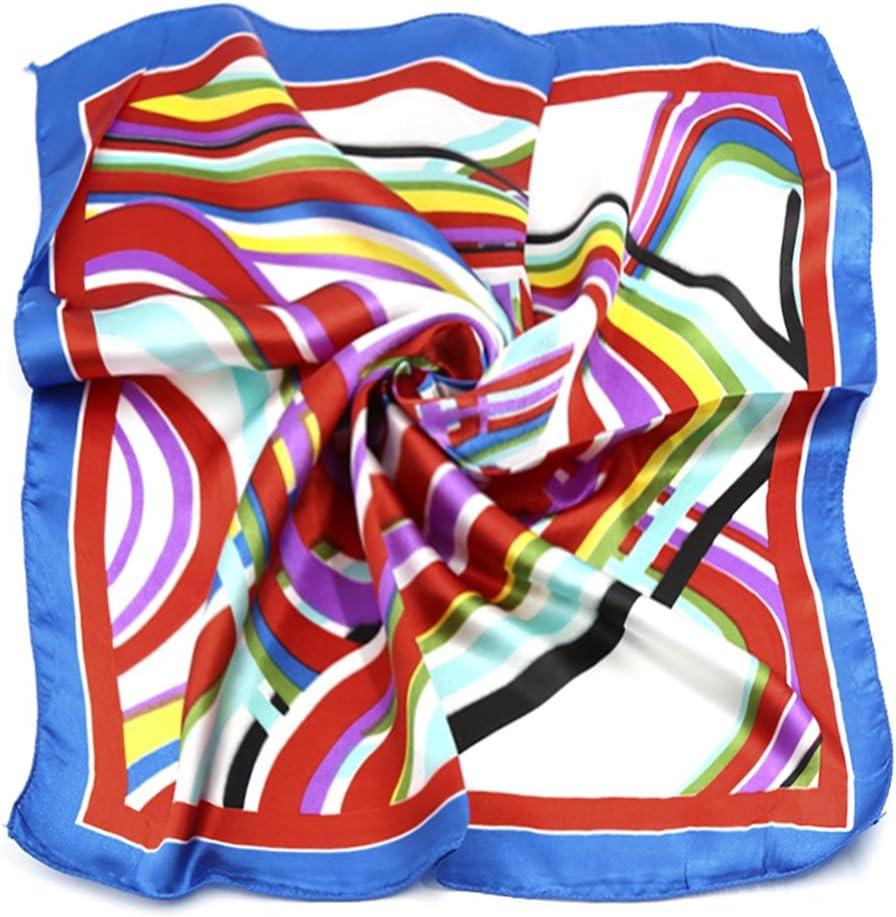 imageuxcell Women Square Scarf Scarves Leopard Printed Striped Polka Dots Pattern Kerchief NeckerchiefMulticolor