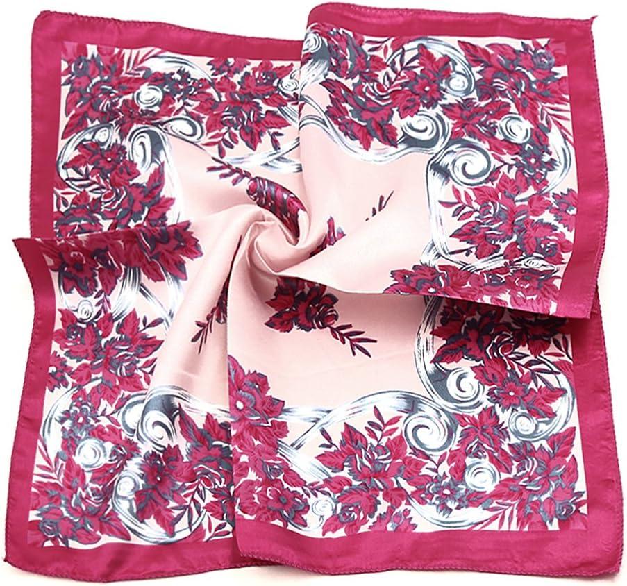 imageuxcell Women Square Scarf Scarves Leopard Printed Striped Polka Dots Pattern Kerchief NeckerchiefPink Floral