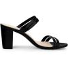 imageAllegra K Womens Clear Strappy Heel Slide Mule Block Heel SandalBlack