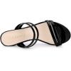 imageAllegra K Womens Clear Strappy Heel Slide Mule Block Heel SandalBlack