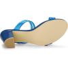 imageAllegra K Womens Clear Strappy Heel Slide Mule Block Heel SandalBlue