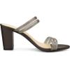 imageAllegra K Womens Clear Strappy Heel Slide Mule Block Heel SandalCoffee