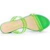 imageAllegra K Womens Clear Strappy Heel Slide Mule Block Heel SandalGreen