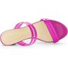 imageAllegra K Womens Clear Strappy Heel Slide Mule Block Heel SandalHot Pink