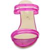 imageAllegra K Womens Clear Strappy Heel Slide Mule Block Heel SandalHot Pink