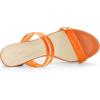 imageAllegra K Womens Clear Strappy Heel Slide Mule Block Heel SandalOrange