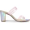 imageAllegra K Womens Clear Strappy Heel Slide Mule Block Heel SandalPink